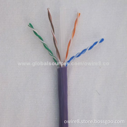 Cat6 Full Copper LAN Cable, 350Hz, 10-gigabit, HDPE Insulation